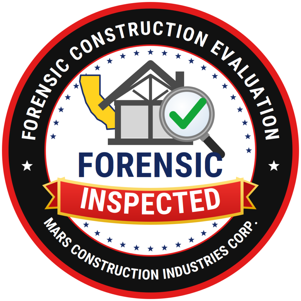 Forensic Inspected badge - Mars Construction Industries Corp.